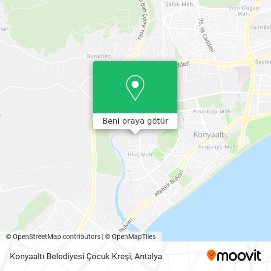 Konyaaltı Belediyesi Çocuk Kreşi harita
