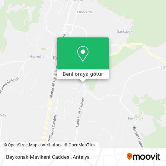 Beykonak-Mavikent Caddesi harita