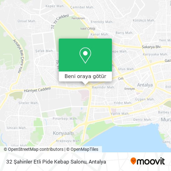 32 Şahinler Etli Pide Kebap Salonu harita
