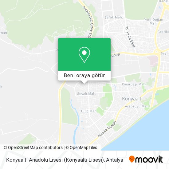 Konyaaltı Anadolu Lisesi (Konyaaltı Lisesi) harita