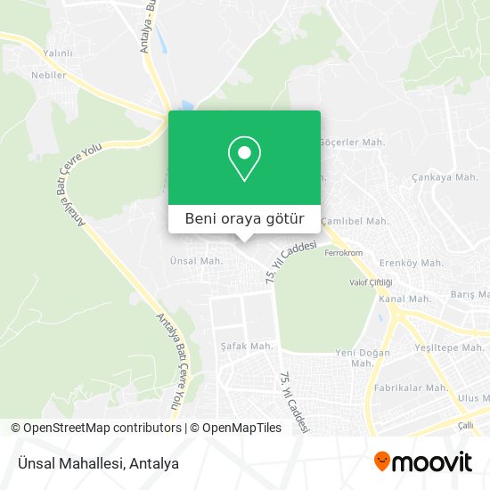 Ünsal Mahallesi harita