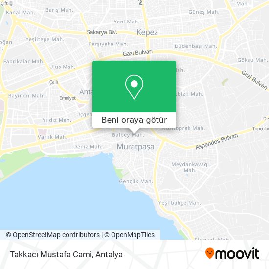 Takkacı Mustafa Cami harita