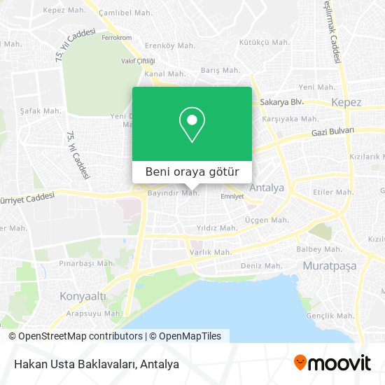 Hakan Usta Baklavaları harita