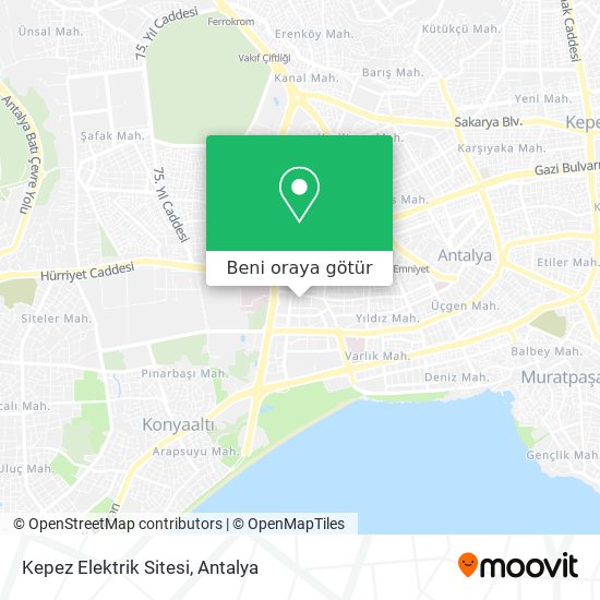 Kepez Elektrik Sitesi harita