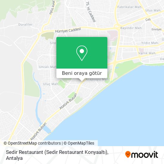 Sedir Restaurant (Sedir Restaurant Konyaaltı) harita