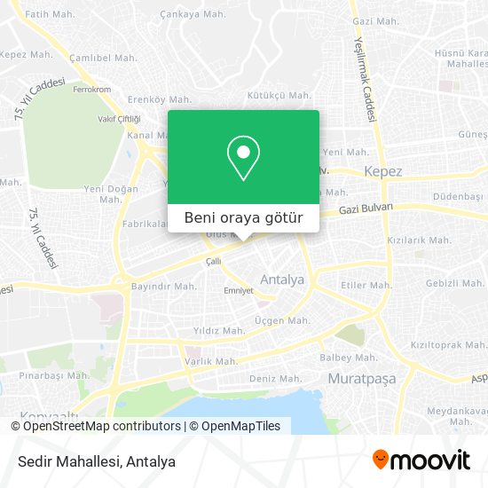 Sedir Mahallesi harita