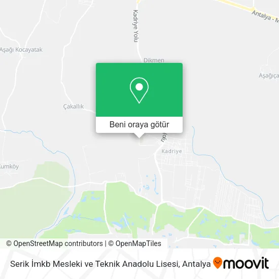 Serik İmkb Mesleki ve Teknik Anadolu Lisesi harita