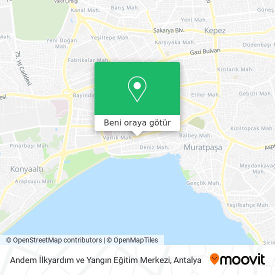 Andem İlkyardım ve Yangın Eğitim Merkezi harita