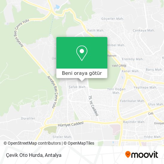 Çevik Oto Hurda harita