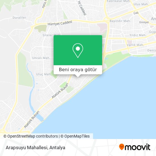 Arapsuyu Mahallesi harita