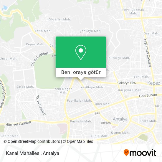 Kanal Mahallesi harita