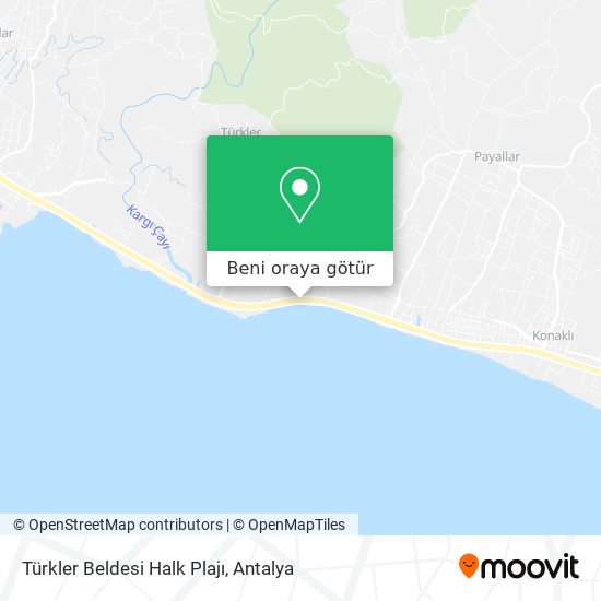 Türkler Beldesi Halk Plajı harita