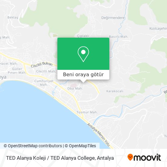 TED Alanya Koleji / TED Alanya College harita