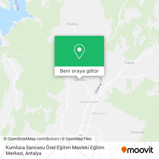 Kumluca Sarıcasu Özel Eğitim Mesleki Eğitim Merkezi harita