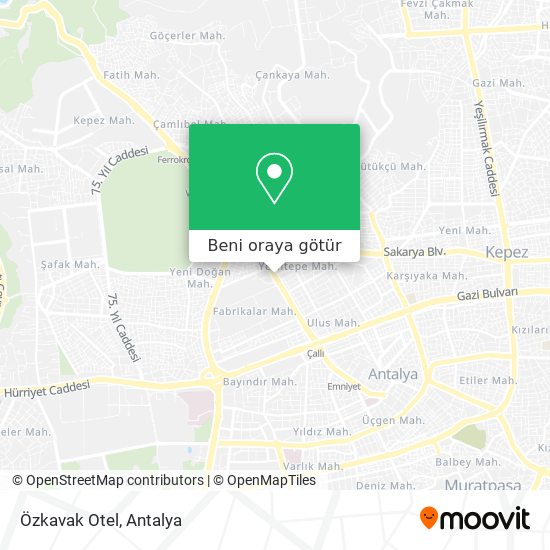 Özkavak Otel harita
