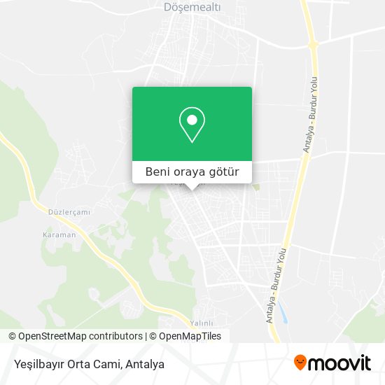 Yeşilbayır Orta Cami harita