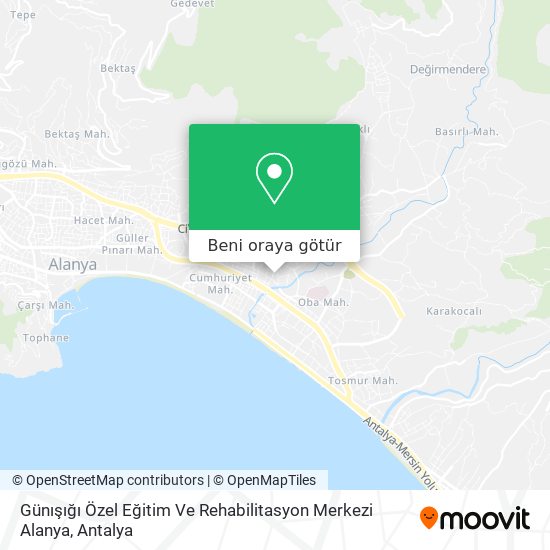 Günışığı Özel Eğitim Ve Rehabilitasyon Merkezi Alanya harita