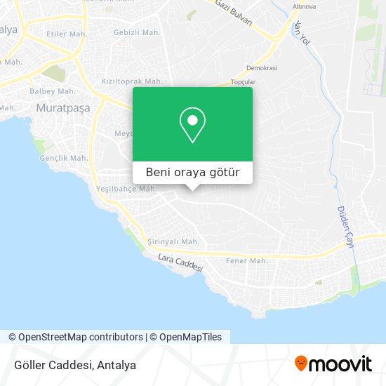 Göller Caddesi harita
