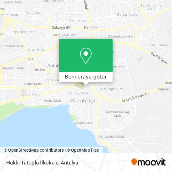 Hakkı Tatoğlu İlkokulu harita