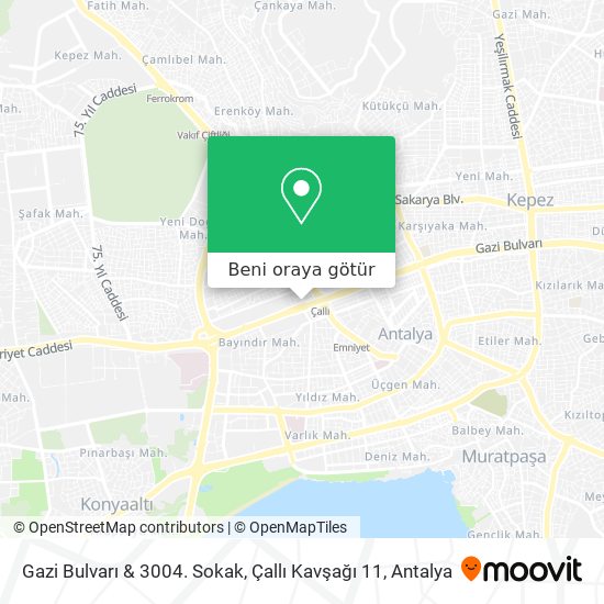 Gazi Bulvarı & 3004. Sokak, Çallı Kavşağı 11 harita