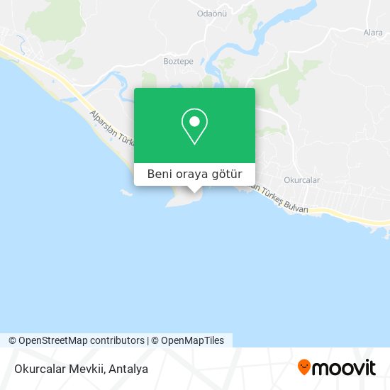 Okurcalar Mevkii harita