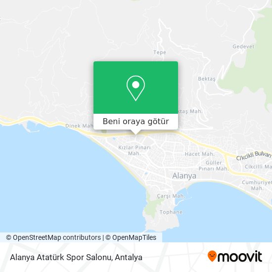 Alanya Atatürk Spor Salonu harita