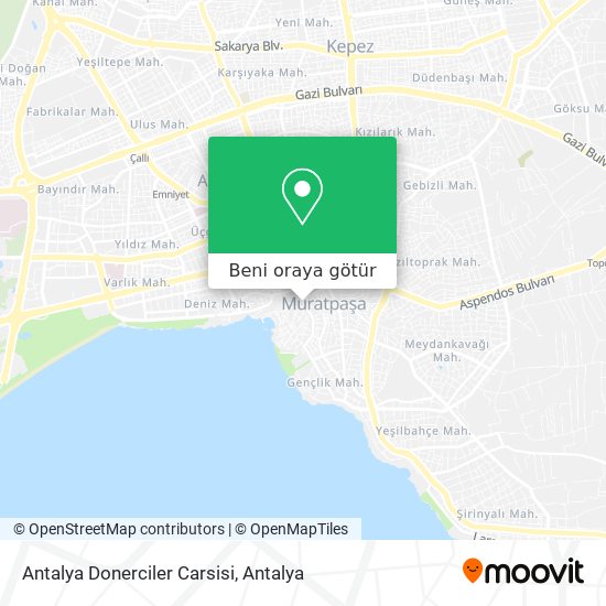 Antalya Donerciler Carsisi harita