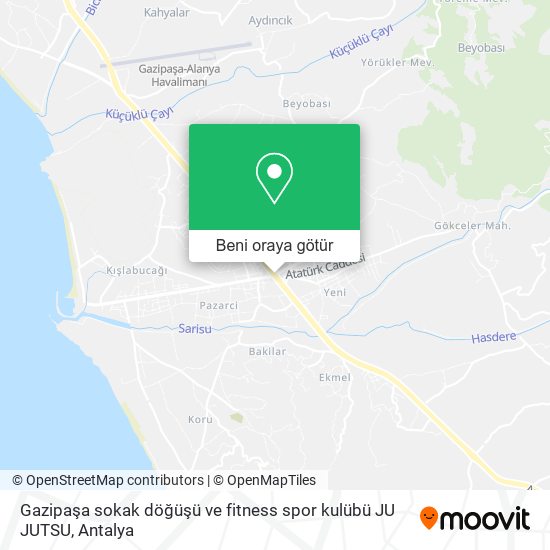 Gazipaşa sokak döğüşü  ve fitness spor kulübü JU JUTSU harita