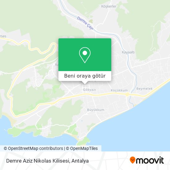 Demre Aziz Nikolas Kilisesi harita
