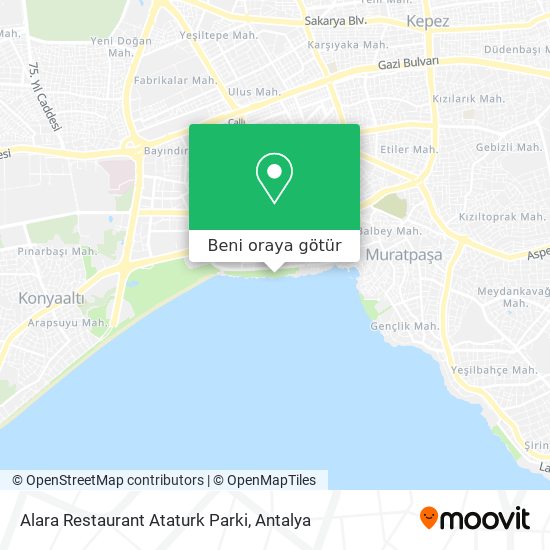 Alara Restaurant Ataturk Parki harita