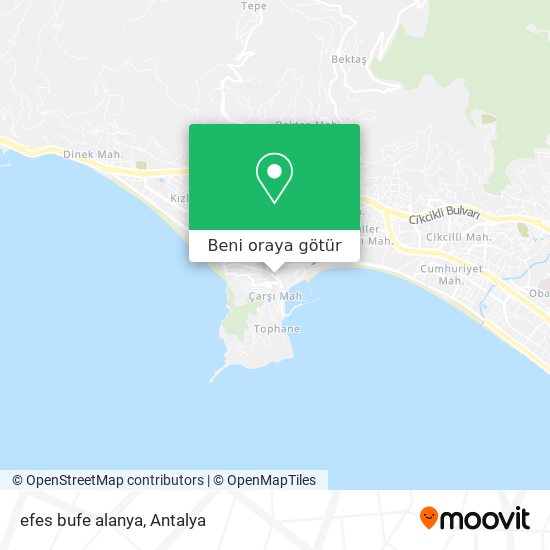efes bufe alanya harita
