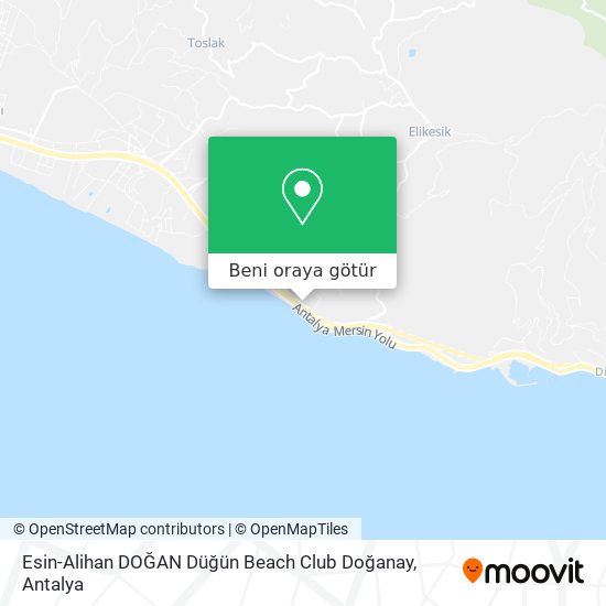 Esin-Alihan DOĞAN Düğün Beach Club Doğanay harita