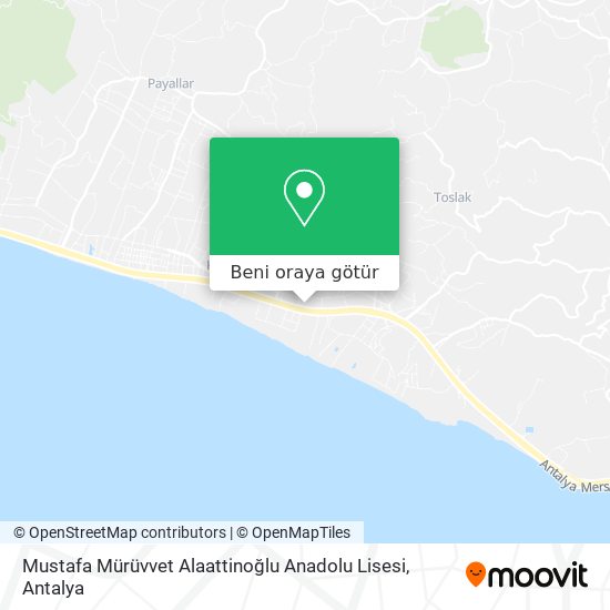 Mustafa Mürüvvet Alaattinoğlu Anadolu Lisesi harita