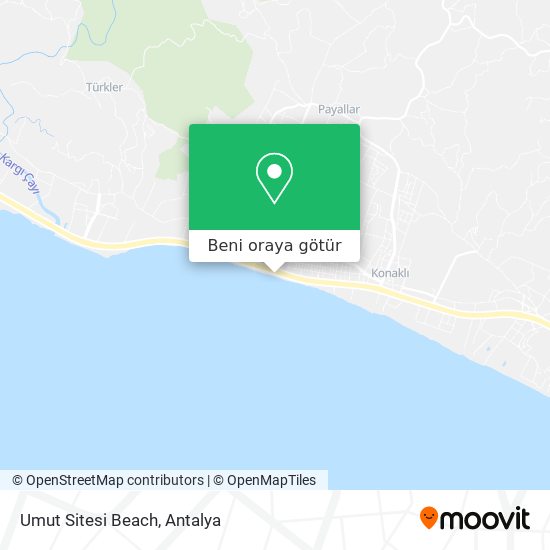 Umut Sitesi Beach harita