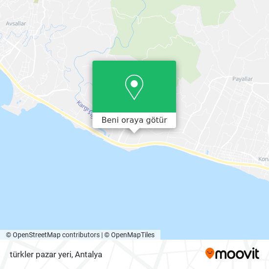 türkler pazar yeri harita