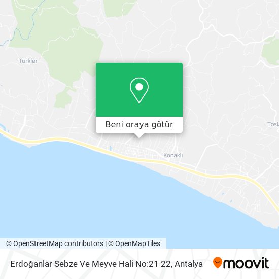 Erdoğanlar  Sebze Ve Meyve Hali No:21 22 harita