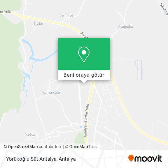 Yörükoğlu Süt Antalya harita