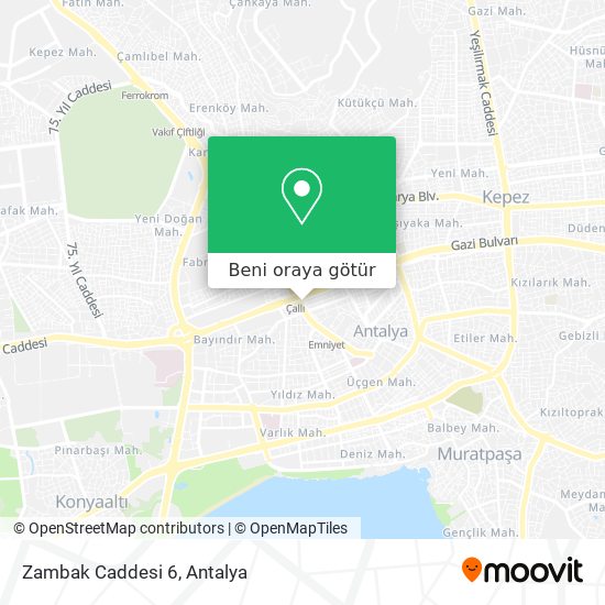 Zambak Caddesi 6 harita