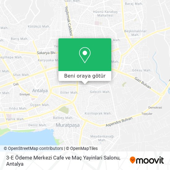 3-E Ödeme Merkezi Cafe ve Maç Yayinlari Salonu harita
