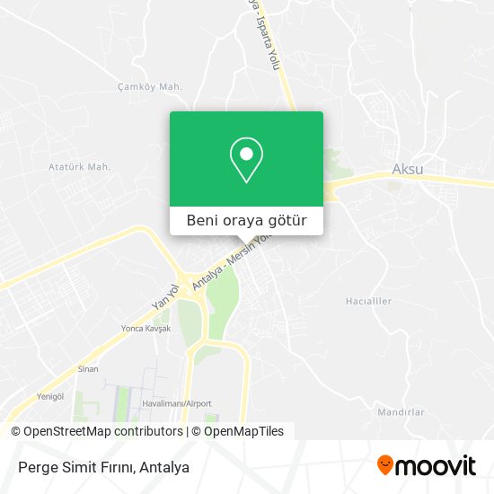Perge Simit Fırını harita