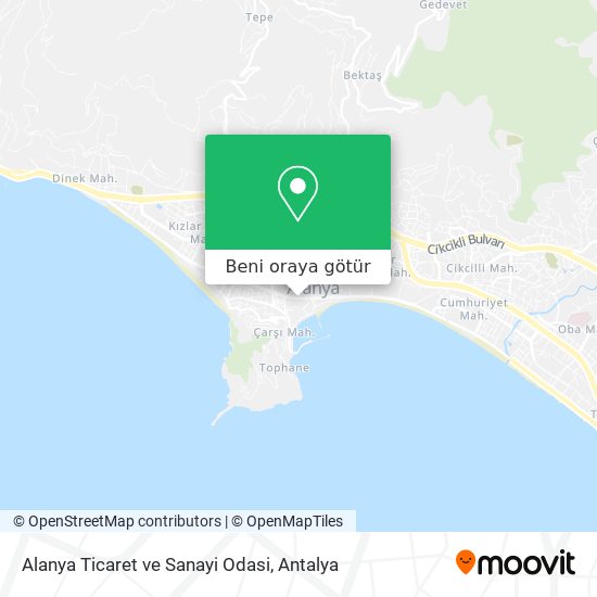 Alanya Ticaret ve Sanayi Odasi harita