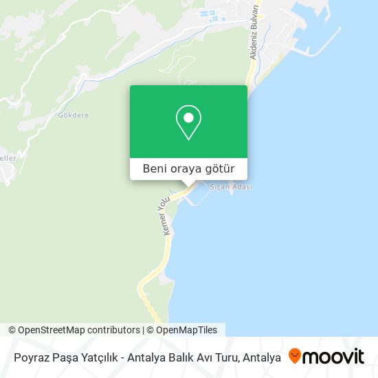 Poyraz Paşa Yatçılık - Antalya Balık Avı Turu harita