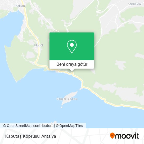 Kaputaş Köprüsü harita