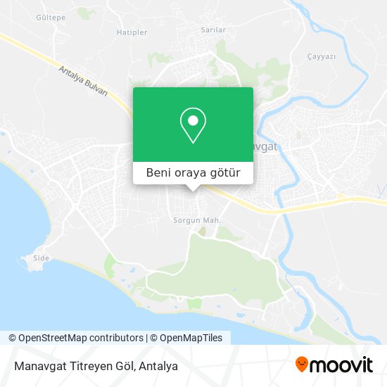 Manavgat Titreyen Göl harita