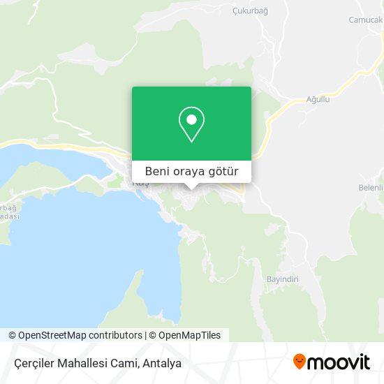 Çerçiler Mahallesi Cami harita
