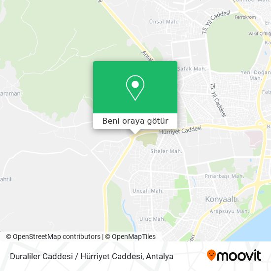 Duraliler Caddesi / Hürriyet Caddesi harita