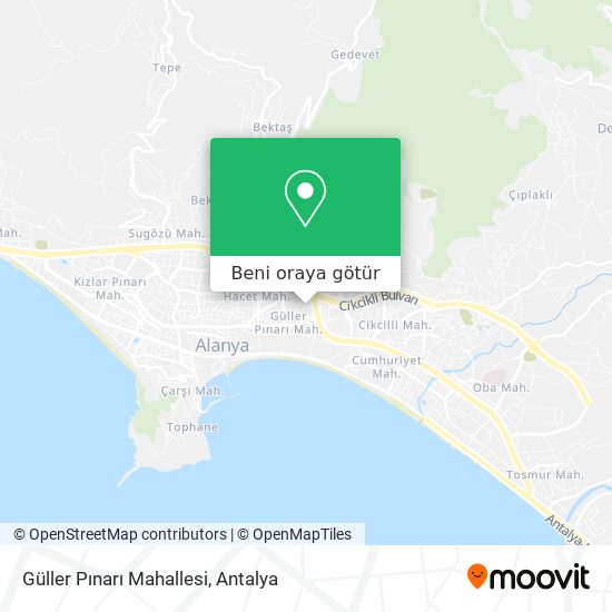 Güller Pınarı Mahallesi harita