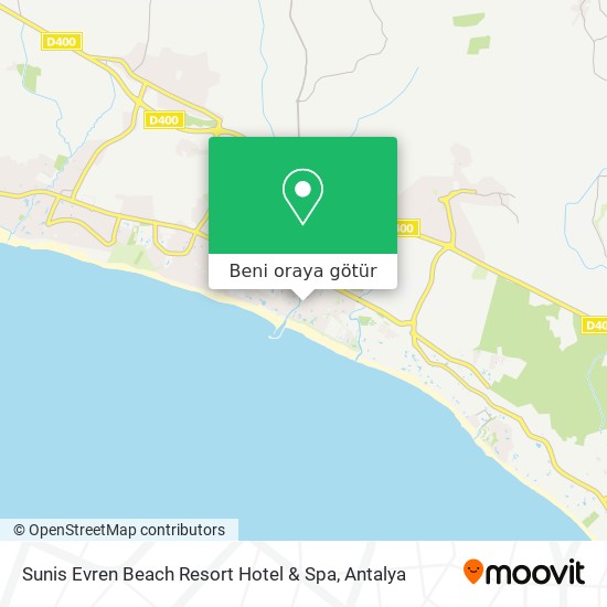 Sunis Evren Beach Resort Hotel & Spa harita