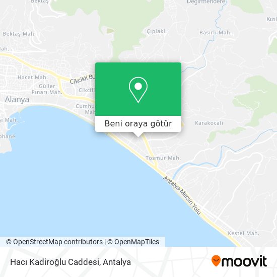 Hacı Kadiroğlu Caddesi harita