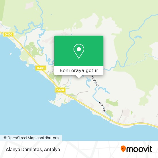 Alanya Damlataş harita